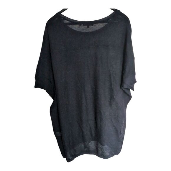 Vince lightweight slouchy silk Alpaca oversized short sleeve sweater Small - Picture 7 of 13